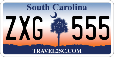 SC license plate ZXG555