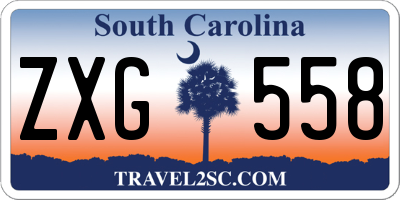 SC license plate ZXG558