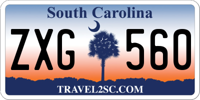 SC license plate ZXG560