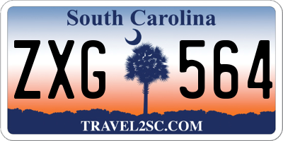 SC license plate ZXG564
