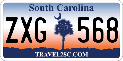 SC license plate ZXG568