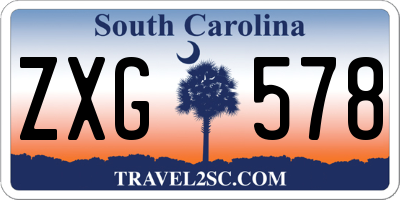 SC license plate ZXG578