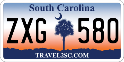 SC license plate ZXG580