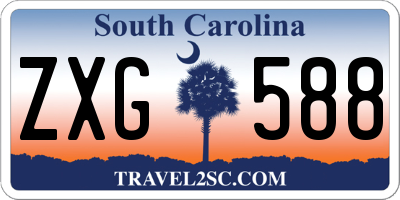 SC license plate ZXG588