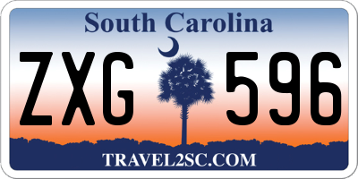 SC license plate ZXG596