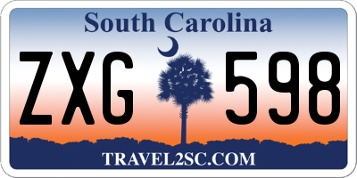 SC license plate ZXG598