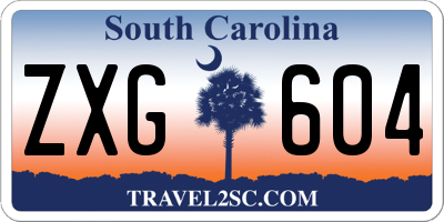 SC license plate ZXG604