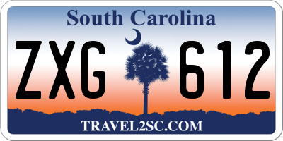 SC license plate ZXG612