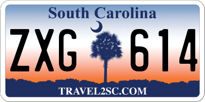SC license plate ZXG614