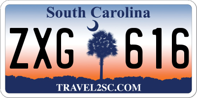 SC license plate ZXG616