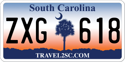 SC license plate ZXG618