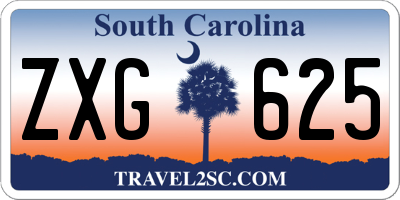 SC license plate ZXG625