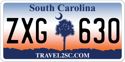 SC license plate ZXG630