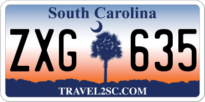 SC license plate ZXG635