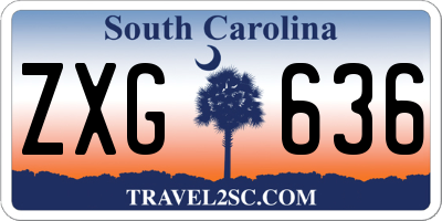 SC license plate ZXG636
