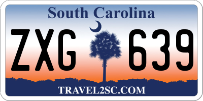 SC license plate ZXG639