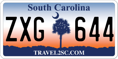SC license plate ZXG644