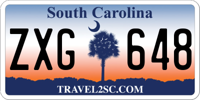 SC license plate ZXG648