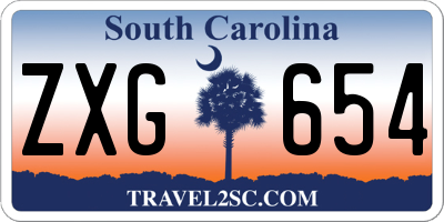 SC license plate ZXG654