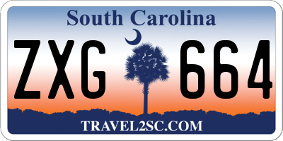SC license plate ZXG664