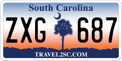 SC license plate ZXG687