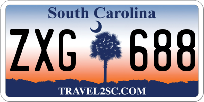 SC license plate ZXG688
