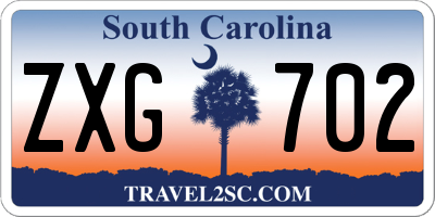 SC license plate ZXG702