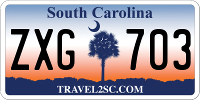 SC license plate ZXG703