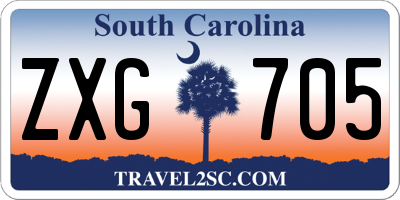 SC license plate ZXG705
