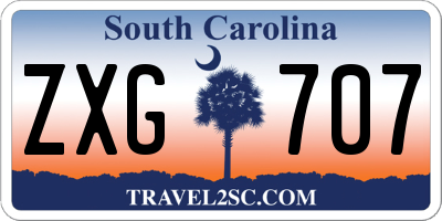 SC license plate ZXG707