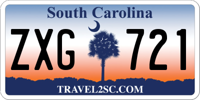 SC license plate ZXG721