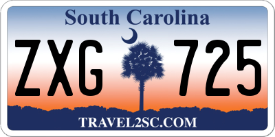 SC license plate ZXG725