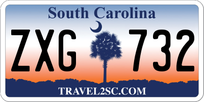 SC license plate ZXG732