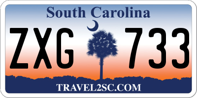 SC license plate ZXG733