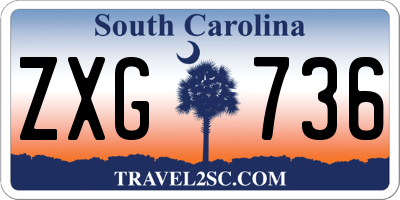 SC license plate ZXG736