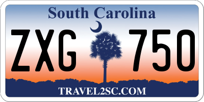 SC license plate ZXG750