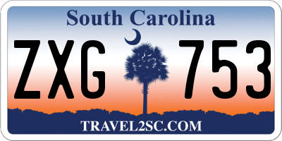 SC license plate ZXG753