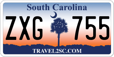 SC license plate ZXG755