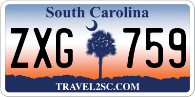 SC license plate ZXG759