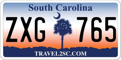 SC license plate ZXG765