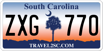 SC license plate ZXG770