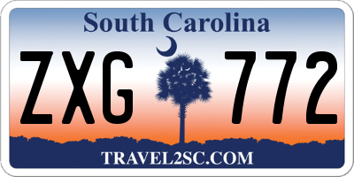 SC license plate ZXG772