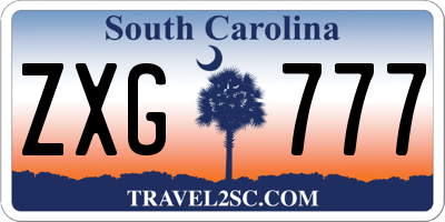 SC license plate ZXG777