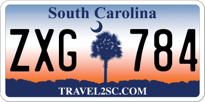 SC license plate ZXG784