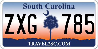 SC license plate ZXG785