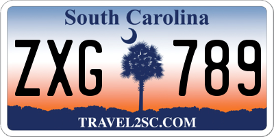SC license plate ZXG789