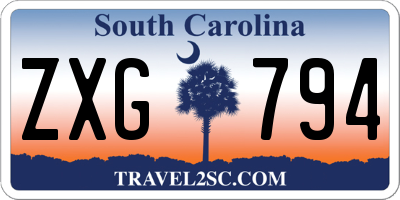 SC license plate ZXG794