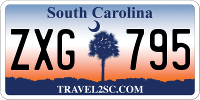 SC license plate ZXG795