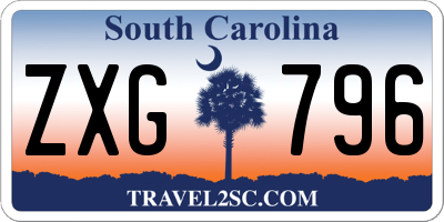 SC license plate ZXG796