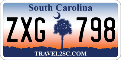 SC license plate ZXG798